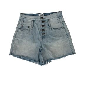 Pistola Light Blue Jean Distressed Hem Denim Shorts Size 27